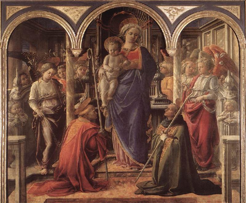 LIPPI, Fra Filippo Adoration of the Child with Saints g oil painting image